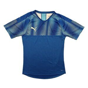 Puma CUP Soccer Jersey Top Men's Electric Blue Slim Fit Size S - Small - NWT $40